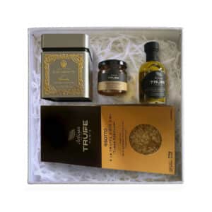 Coffret truffe avec Miel truffe, Huile truffe, thé truffe et Risotto